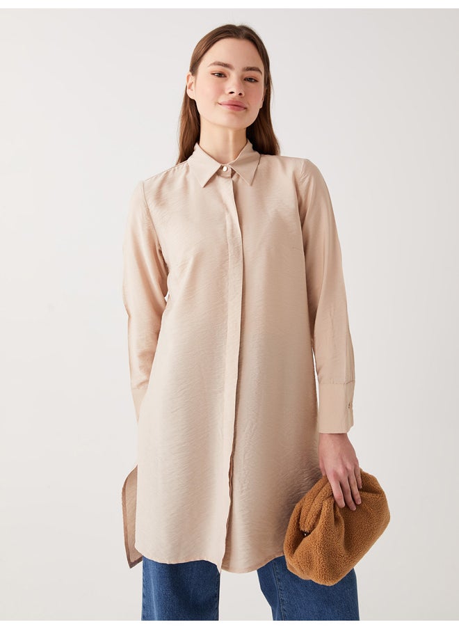 LC WAIKIKI - Shirt Collar Straight Long Sleeve Women's Tunic - Image 1