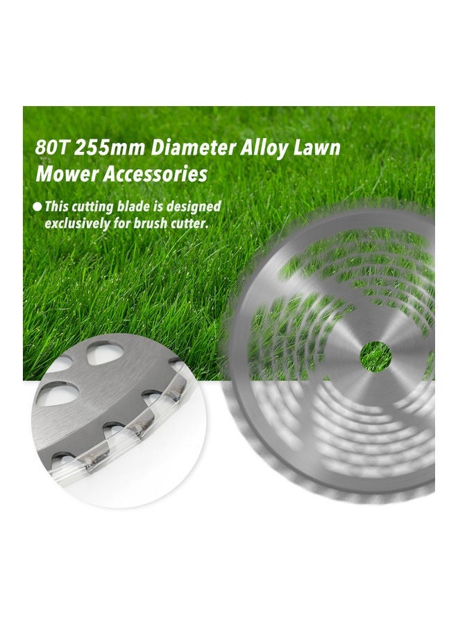 NIBEMINENT 2-Piece Lawn Mower Brush Cutter Blade With Adapter Accessories Set Silver - Image 5