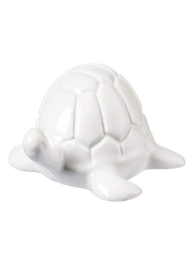 BASDHE Turtle Statue - Small Turtle Statues Home Decor Modern Style Figurine Decorative Ornaments for Living Room, Bedroom, Bookshelf, Desk, Car (White) - Image 1