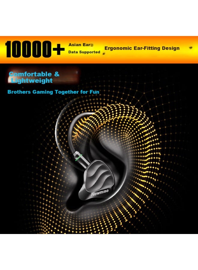 Newmine Latest In-ear Wired Gaming Earphones Delta Operation Computer Fps With Mic Hifi Audiophile Sound Positioning Chicken Dinner Esports Detachable Cable - Image 4