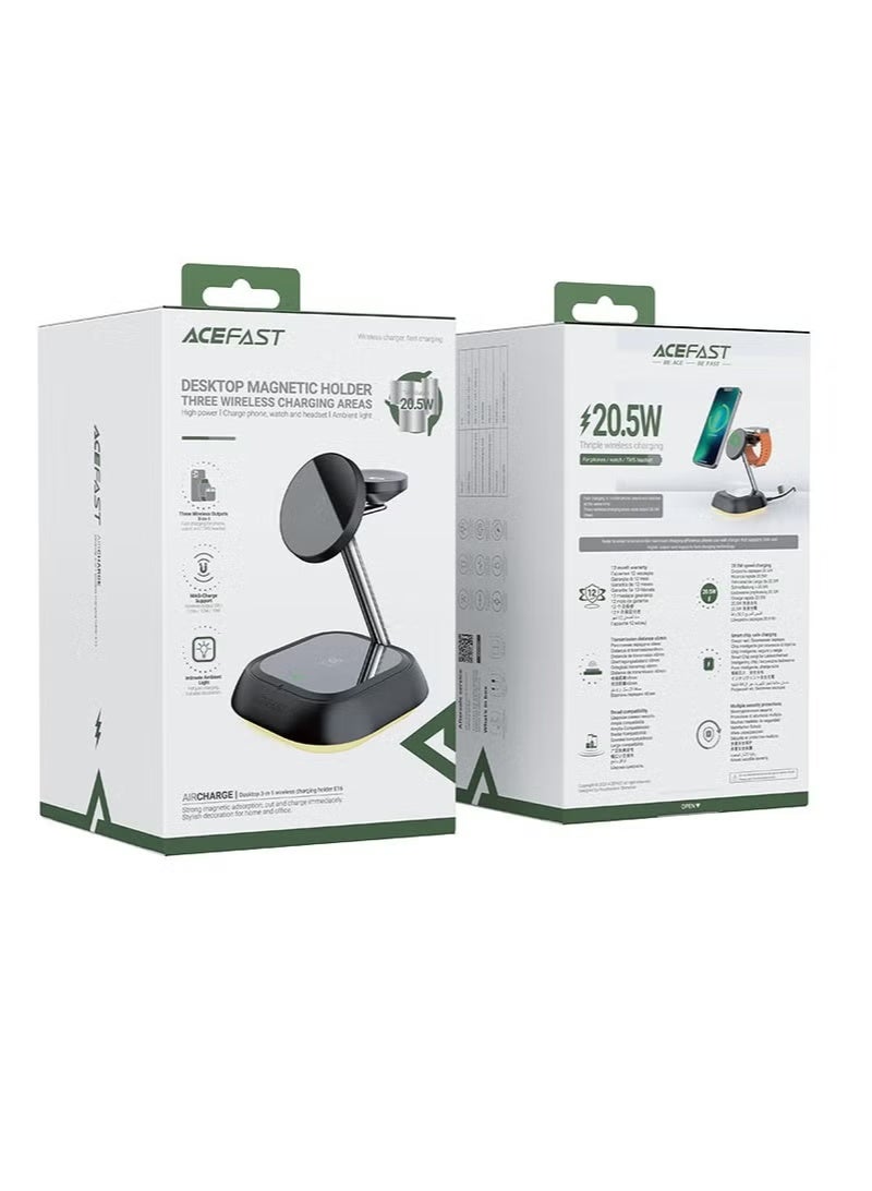 ACEFAST Desktop 3-in-1 Magnetic Wireless Charging Holder 20.5W - E16 - Image 3
