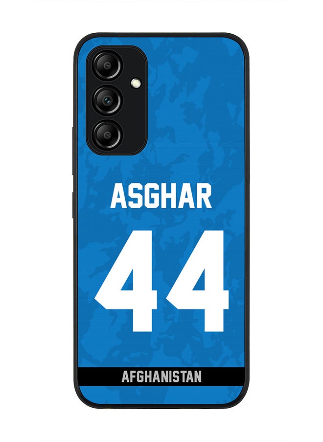 Rugged Black Edge Case for Samsung Galaxy A34 5G, Slim fit Soft Case Flexible thin Cover - Player Name - Asghar Afghan, Jersey Number- 44