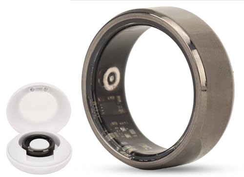 Ashata Smart Ring Health Tracker, Health Ring to Monitor Fitness Pedometer Sleep Data, Remotely Take Photo, IP68 Smart Health Ring for Men Women, Black (8) - Image 1