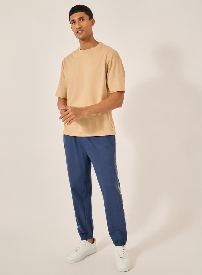 Styli Side Tape Mid Rise Relaxed Fit Joggers  - Image 2