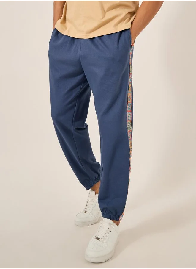 Styli Side Tape Mid Rise Relaxed Fit Joggers