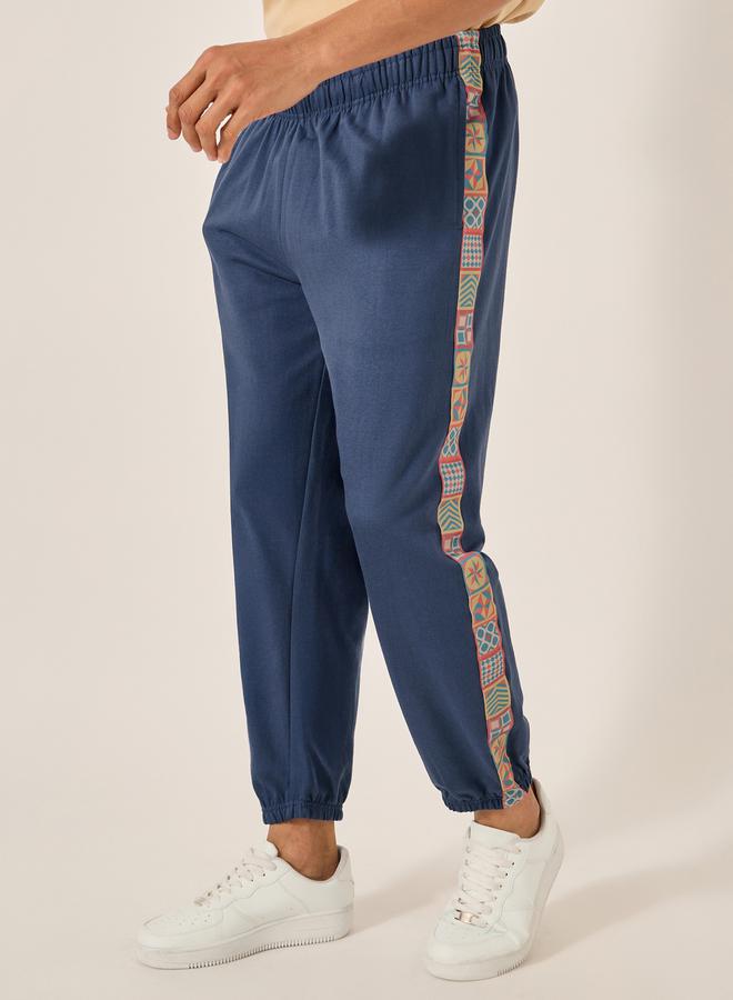 Styli Side Tape Mid Rise Relaxed Fit Joggers  - Image 3