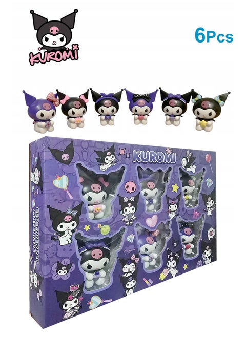 Set of 6 multi-format Kuromi figures
