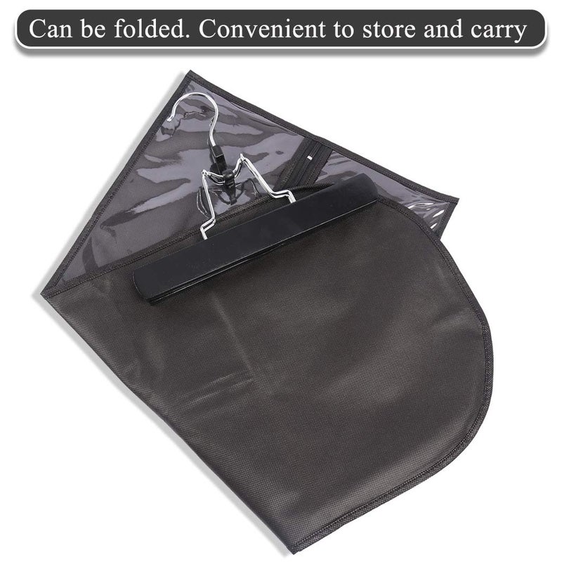 Messen 2 Pack Hair Extension Storage Bag Hair Extension Hanger Strong Holder Dust-Proof Portable Suit with Transparent Zip Up Closure- Lightweight, Waterproof and Portable (Black) - Image 4