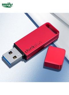 BURAQ Lenovo Thinkplus TU100 USB3.1 High Speed Flash Drive Mini USB Memory Disk With Metal Plug And Cap, Capacity: 128G(Red)  - Image 1