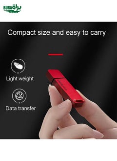 BURAQ Lenovo Thinkplus TU100 USB3.1 High Speed Flash Drive Mini USB Memory Disk With Metal Plug And Cap, Capacity: 128G(Red)  - Image 3
