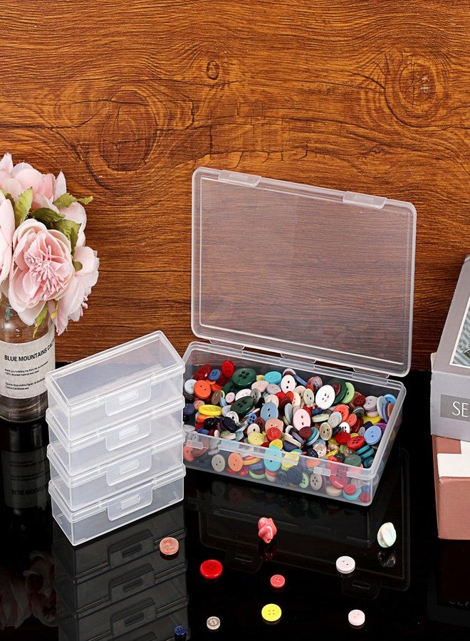 OwnMy 4 in 1 Portable Travel Cotton Swab Holder, Travel Floss Pick Holder Case Floss Dispensers, Small Clear Plastic Storage Organizer Containers for Cotton Balls & Pads, Hair Ties & Pins - Image 5