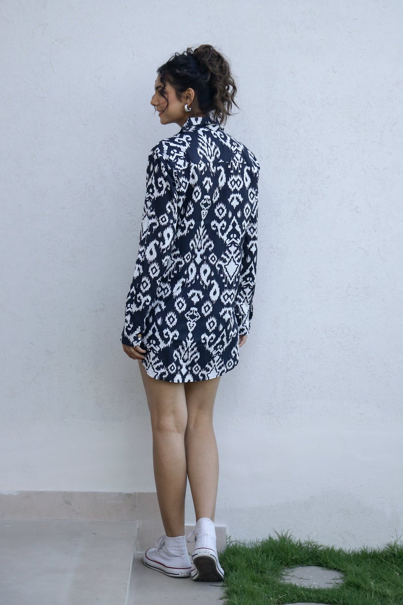 Label Flavia قميص كاجوال أسود للنساء - Image 3