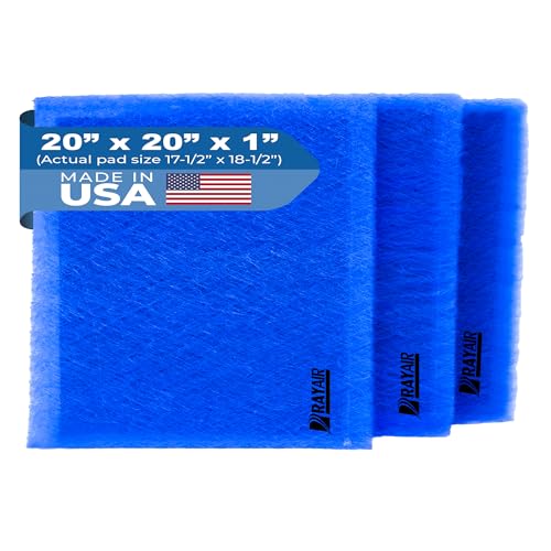 RayAir Supply 20x20 Replacement Filter Pads Compatible with Dynamic Air Cleaner 20X20 Refill (3 Pack) - Image 1