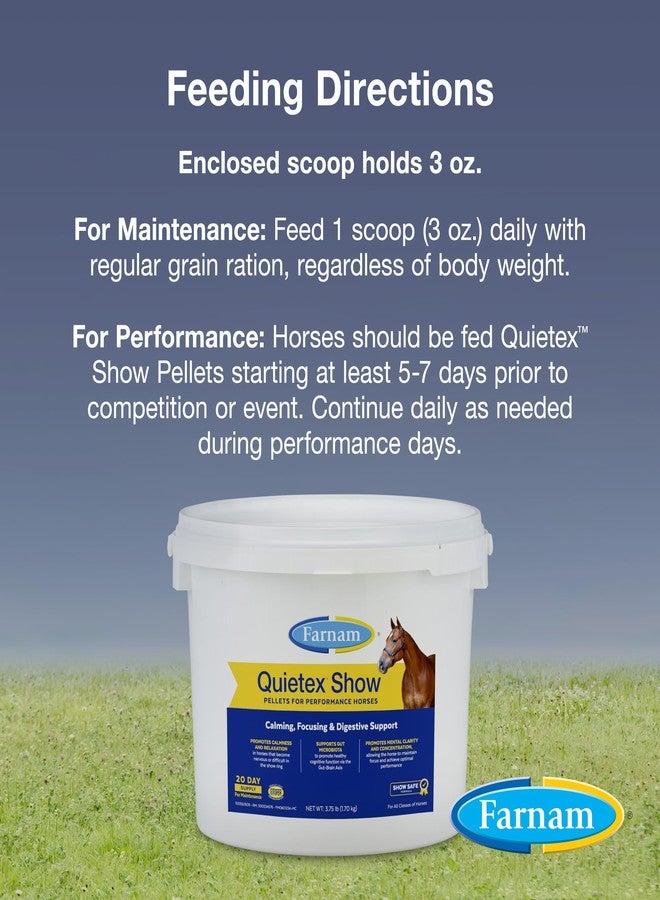 Farnam Quietex Show Pellets, Helps Keep Horses Calm & Relaxed That Become Nervous in The Show Ring 3.75 lbs. - Image 4