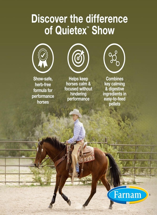 Farnam Quietex Show Pellets, Helps Keep Horses Calm & Relaxed That Become Nervous in The Show Ring 3.75 lbs. - Image 3