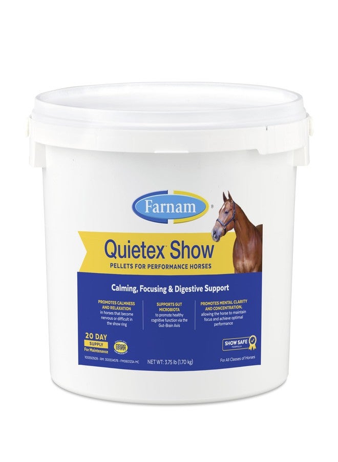 Farnam Quietex Show Pellets, Helps Keep Horses Calm & Relaxed That Become Nervous in The Show Ring 3.75 lbs. - Image 1