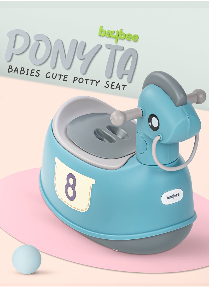 BAYBEE - Ponyta Baby Potty Seat for Kids, Baby Potty Training Seat Chair with Cushion Seat, Closing Lid, Handle and Removable Bowl Toilet Seat for kids Baby Potty Seat for Baby Toddlers 0 to 5 Years Green - Image 1