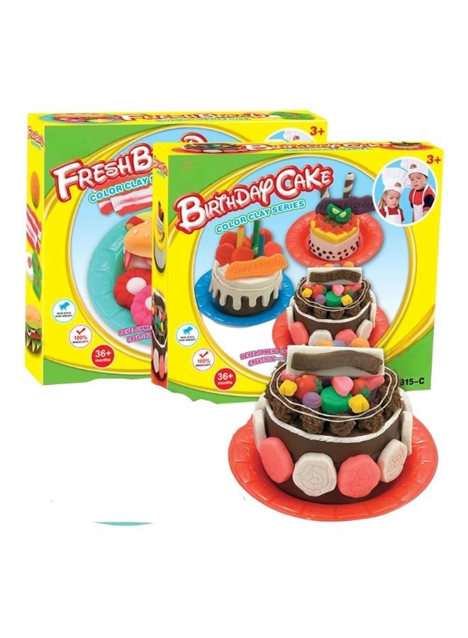 Rally Play Dough Pretend Play Birthday Cake Clay Set Multicolor High Quality 3+ Years - Image 2
