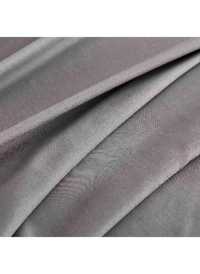 Generic - Kingnex Bamboo Viscose Oversized King Flat Sheet for Extra Wide Tall King or Cal King Bed Top Sheet Only Grey - Image 1