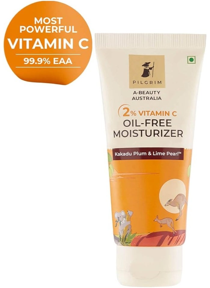 PILGRIM Pilgrim Australian 2% Vitamin C Oil free Moisturizer for oily & acne prone skin with Kakadu Plum & Lime Pearl™ | Vitamin C Moisturizer for Face | Moisturiser for dry skin | Women & Men | 50 gm  - Image 2