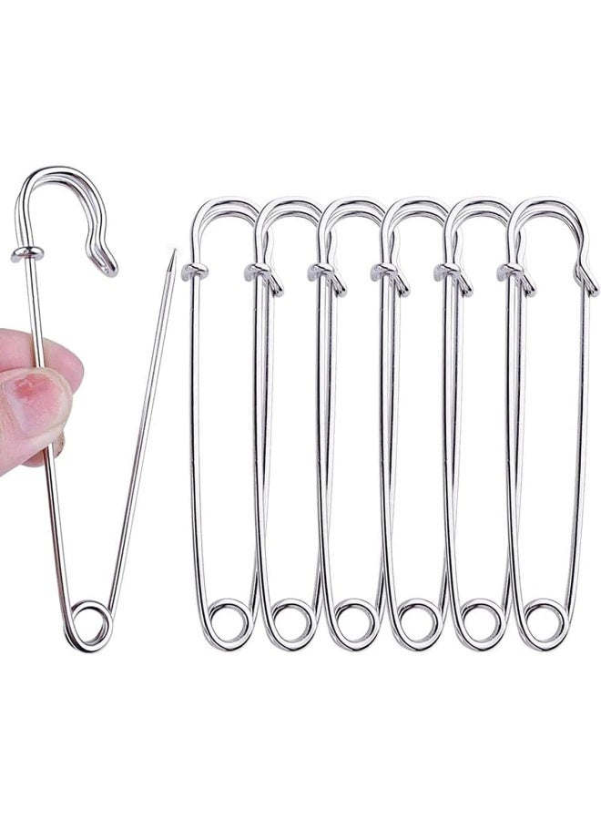 Premify دبابيس أمان للملابس، دبابيس أمان كبيرة 3 بوصة، 30 قطعة دبابيس سجاد ثقيلة، دبابيس كيلت 77 مم، دبابيس أمان كبيرة من الفولاذ المقاوم للصدأ للملابس والأغطية والحرف والتنانير والكيلت وصنع الدبابيس. - Image 1