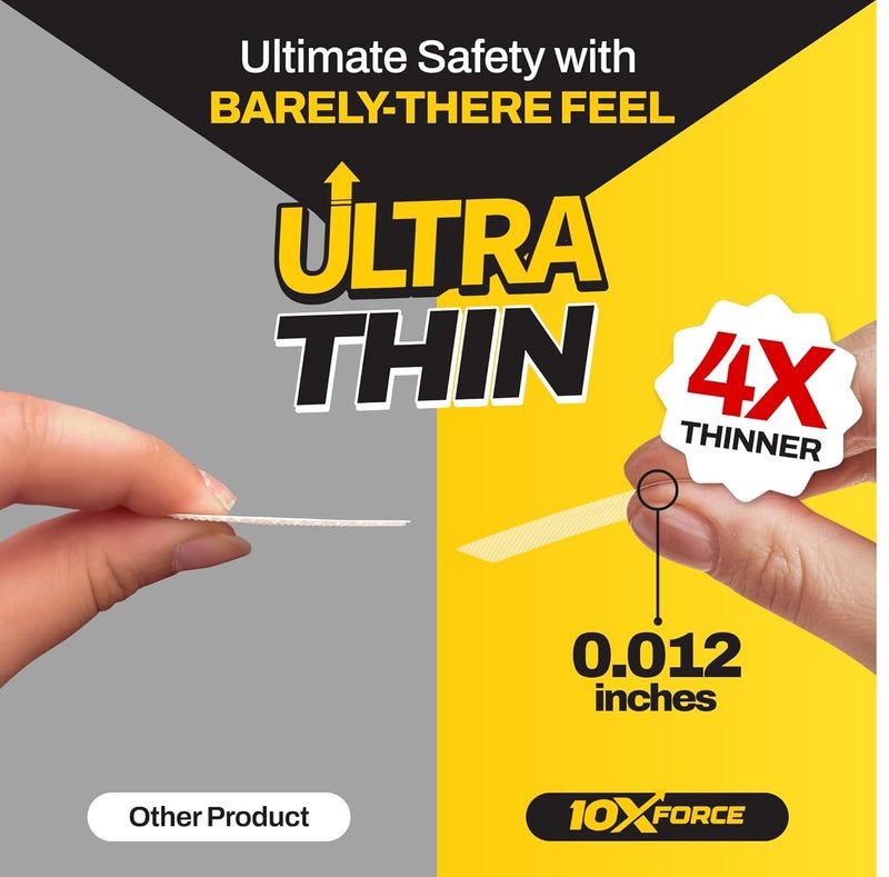 10XForce [Made in Korea] Ultra-Thin Bathtub Non Slip Stickers - Diamond Grip Anti Slip Shower Stickers with Strong Adhesive for Elderly, Safety Use (10) - Image 3