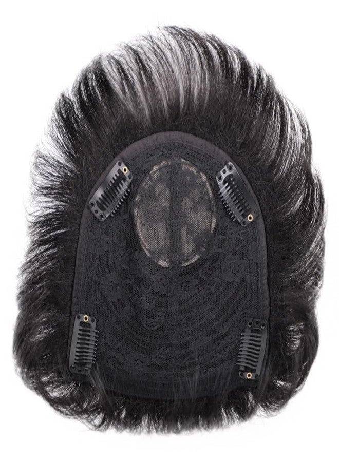 Ritzkart 6x6 Inch Clip-On Topper for Men Natural Looking Synthetic Silk Base Hair Topper for Bald Areas Receding Hairline and Forehead Coverage - Realistic, Lightweight Hair Topper for Men - Image 5