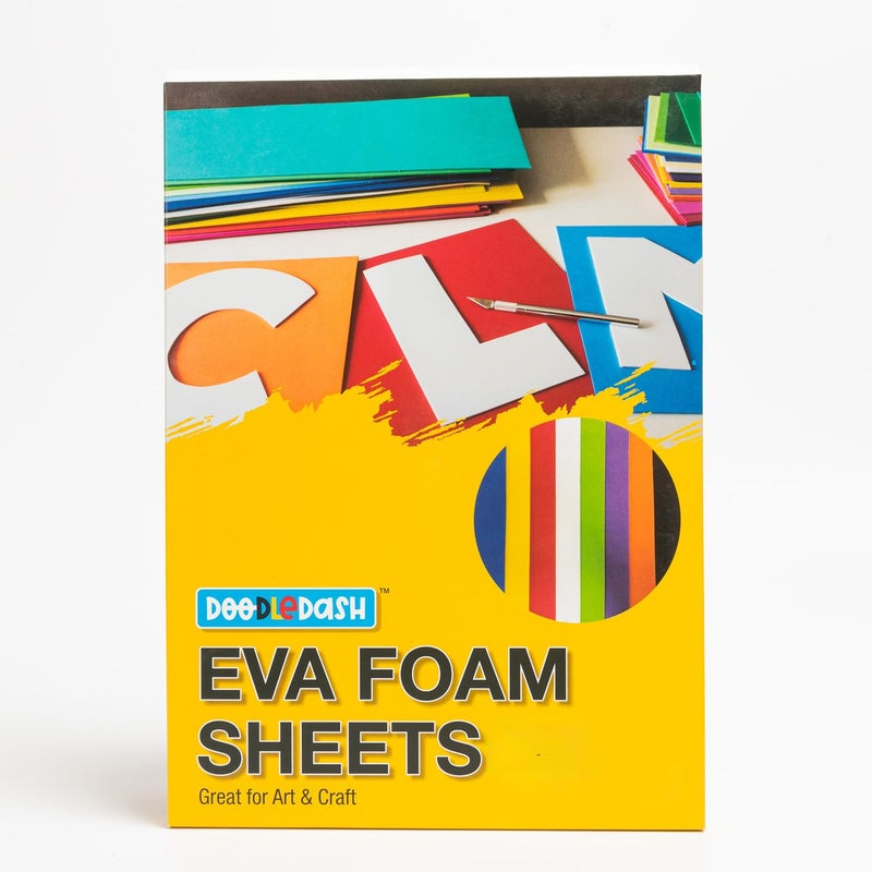 DOODLEDASH Eva Foam Sheets A4 | Red | 10 Sheets | Art and Crafts | Projects | Decorations | School | College | DIY | 128 gm | 29.7 cm x 21 cm x 2 cm - Image 2