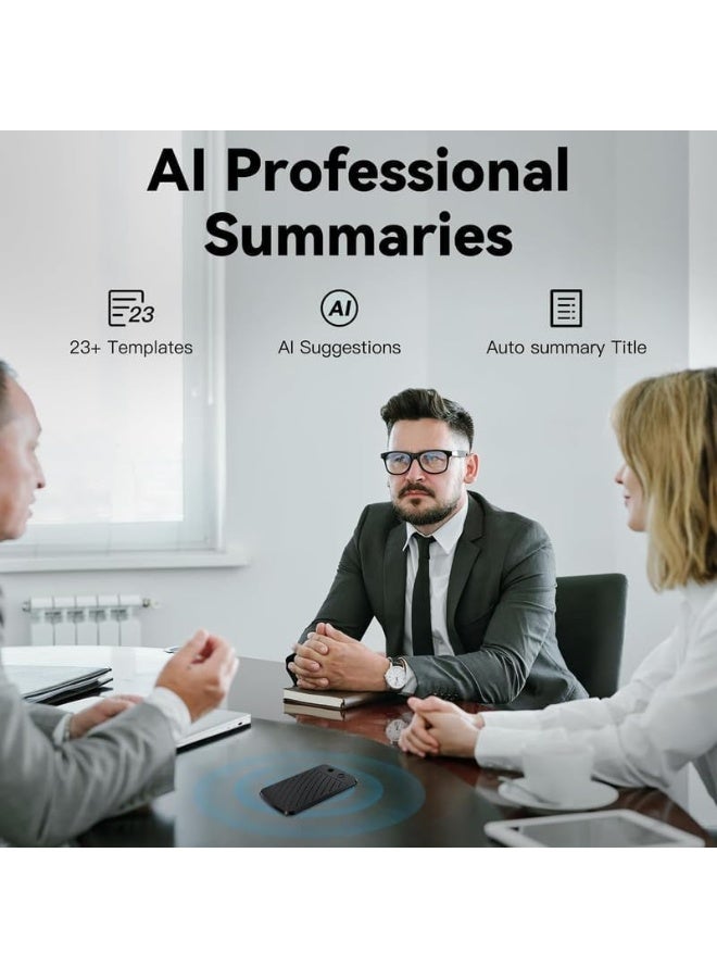 Revolutionary AI Recorder with Transcription, Summary & Translation in 112 Languages, App-Enabled, 64GB Storage. Ideal for Lectures, Meetings, Calls, and Global Communication. - Image 5