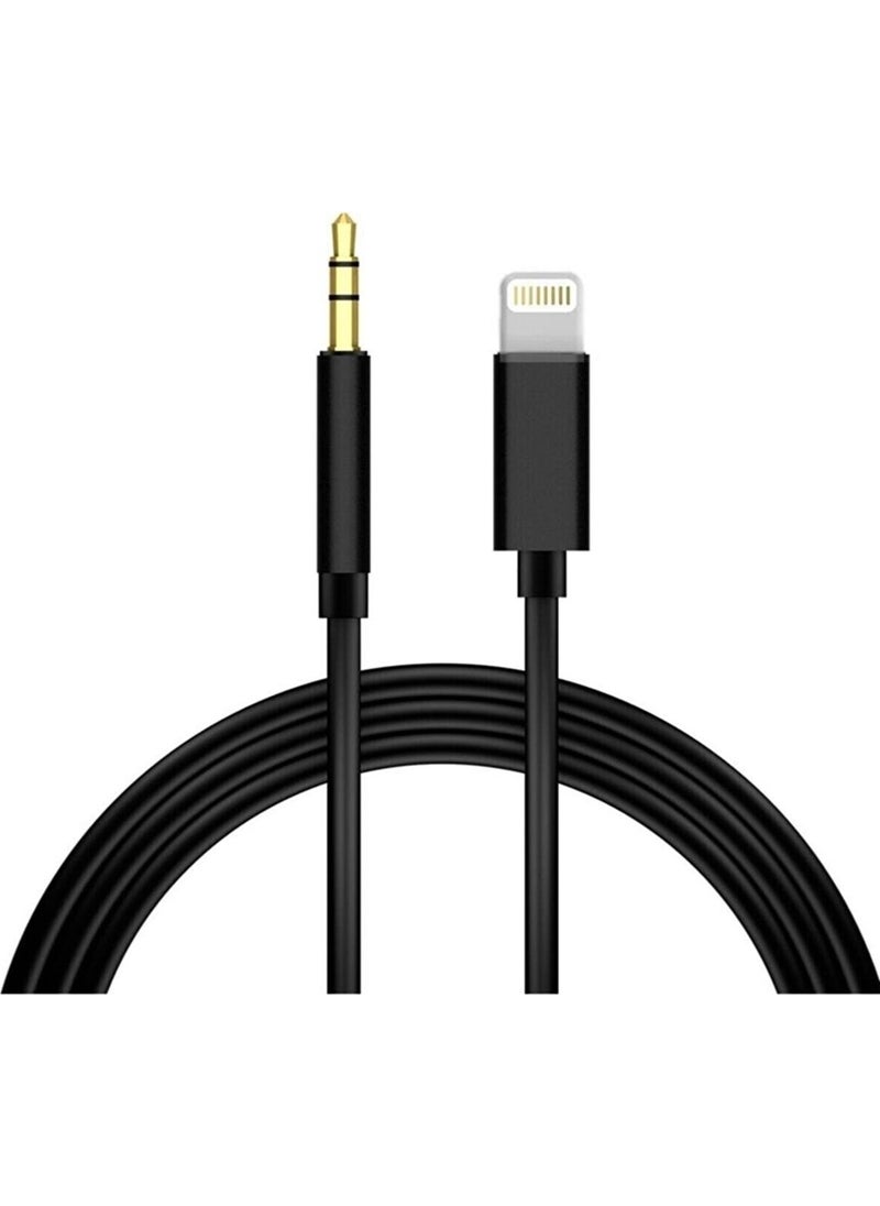 HLD - Apple iPhone 7 8 x Max 11 12 13 Pro Compatible Aux Converter Cable with Lightning Input 1m - Image 1