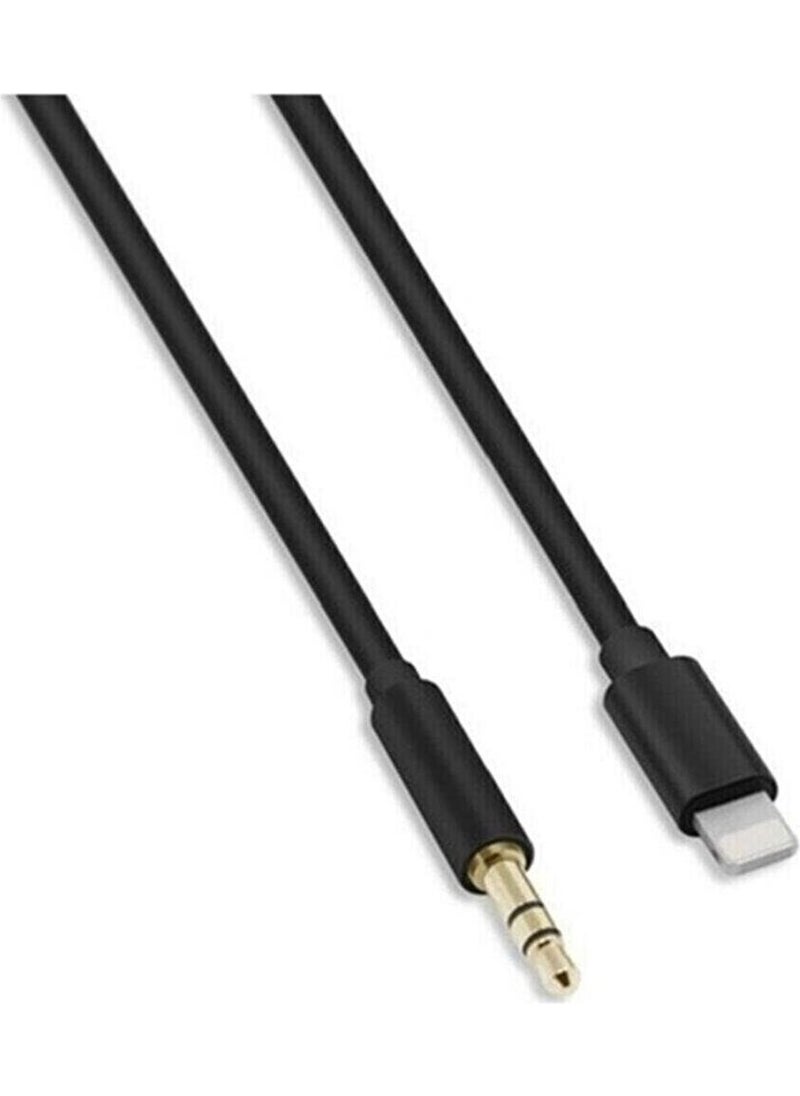 HLD - Apple iPhone 7 8 x Max 11 12 13 Pro Compatible Aux Converter Cable with Lightning Input 1m - Image 1
