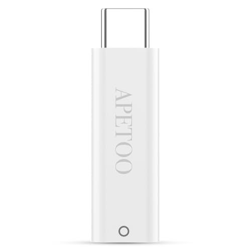 APETOO USB-C to Pencil Adapter for Apple Pencil 1st Gen, Male Type-C to for Lightning Pencil Charger Adapter Bluetooth Pairing Connector for iPad 10th Gen/iPad (A16) 11-in 2025, White - Image 1