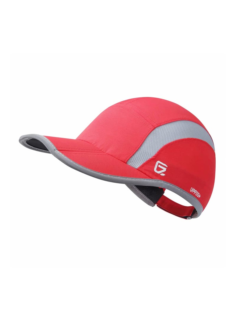 Luckam Men Women Baseball Cap, Reflective Folding Outdoor Hat Adjustable Unstructured Design UPF 50+ Sun Protection Sport Hats Unisex Baseball Cap - Image 1