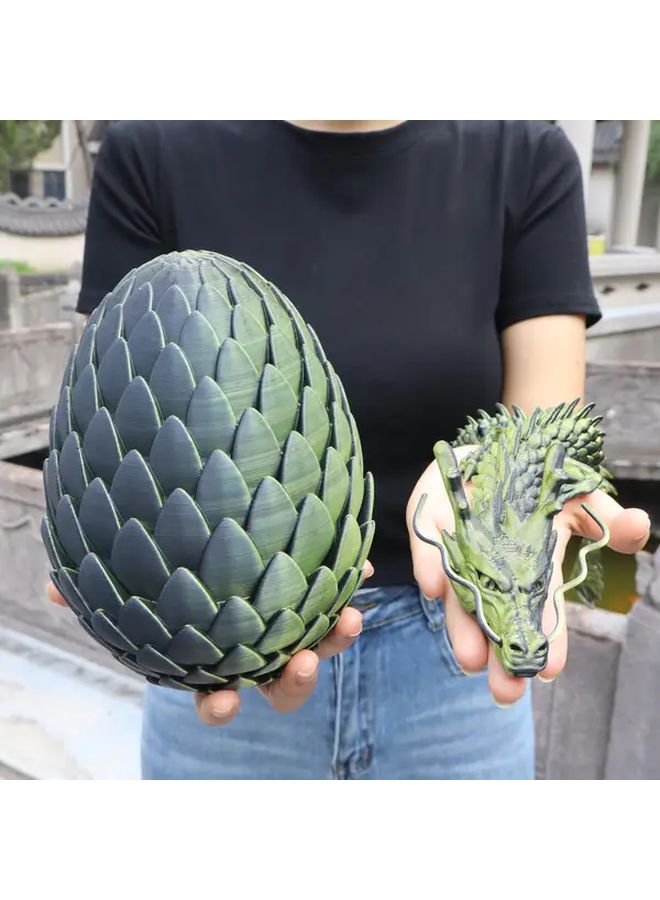 Blue Golden Dragon Egg Decor with 23 62inch Dragon Ornament Home Gift - Image 2