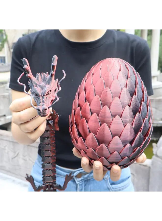Blue Golden Dragon Egg Decor with 23 62inch Dragon Ornament Home Gift - Image 4