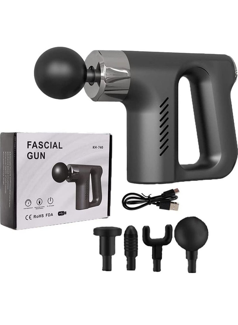 Massage Gun Fascial Gun Muscle Massager Deep Tissue Percussion Massager Body Relax Pain Relief Electric Therapy Gun for Fitness Relaxer - Image 1
