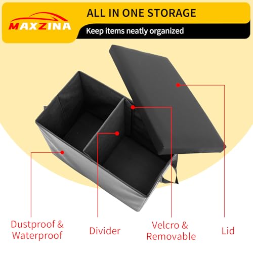 Maxzina Seat Aisle Storage Box Compatible with 2018-2026 Chevrolet Traverse Rear Console Organizer Foldable Backseat 2nd Row Kids Toys Travel Storage Bin 2025 Chevy Traverse 7 Seat Accessories - Image 3