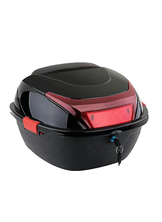 Generic 28L Motorcycle Tail Box Rear Trunk Large Capacity Motorbike Luggage Storage Case Waterproof with 2 Keys Side Snaps  - Image 1