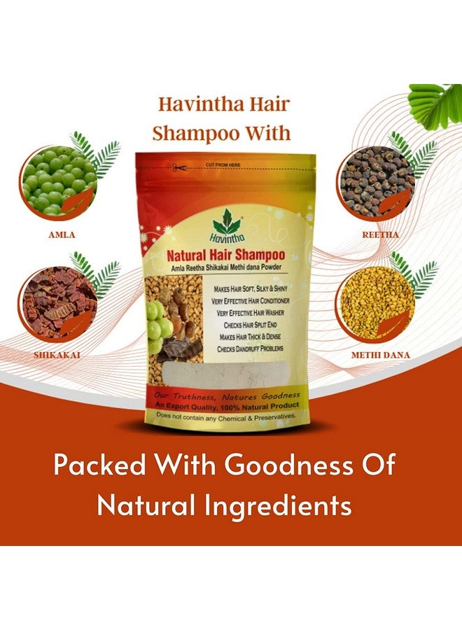 Havintha Amla Reetha Shikakai Methidana Powder Shampoo And Herbal Henna Powder (227G+227G) - Image 5