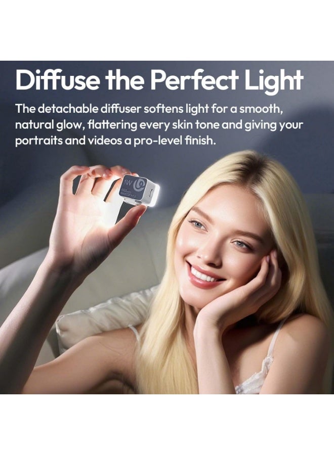 يولانزي ضوء فيديو ULANZI DG01 مغناطيسي بتقنية LED مع منفذ Cold Shoe، سطوع قابل للتعديل، درجة حرارة لون ‎5600K، مزود ببطارية قابلة للشحن بسعة ‎500mAh - Image 5