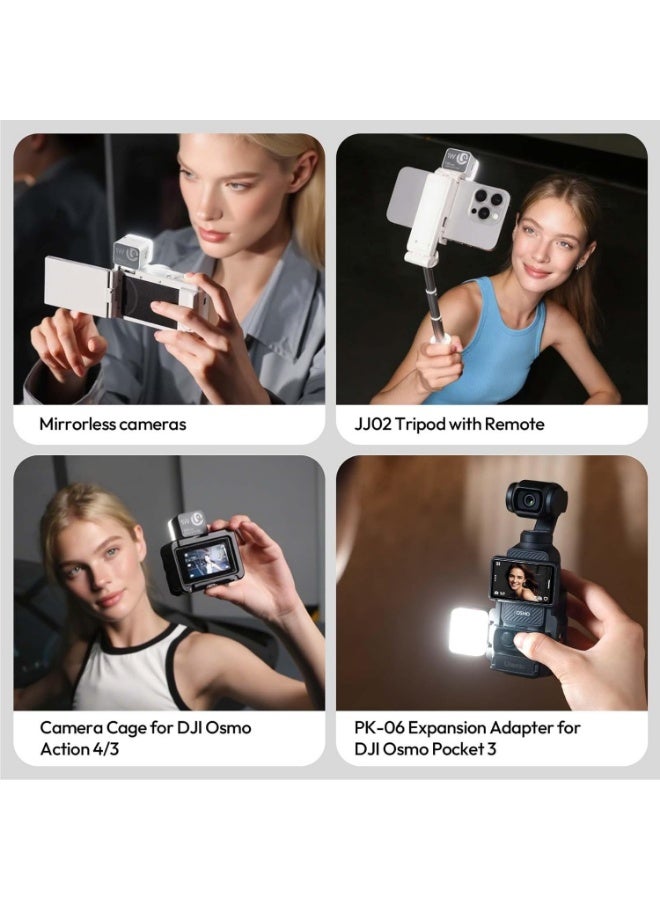 يولانزي ضوء فيديو ULANZI DG01 مغناطيسي بتقنية LED مع منفذ Cold Shoe، سطوع قابل للتعديل، درجة حرارة لون ‎5600K، مزود ببطارية قابلة للشحن بسعة ‎500mAh - Image 3