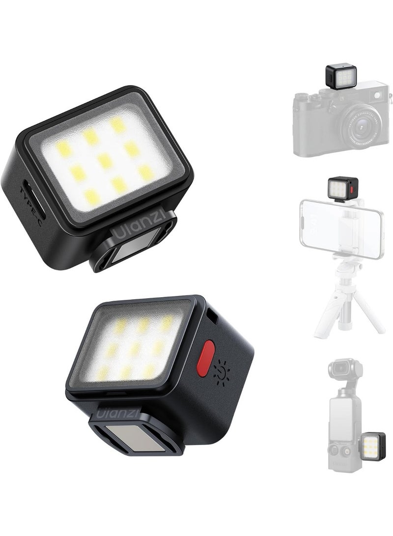 يولانزي ضوء فيديو ULANZI DG01 مغناطيسي بتقنية LED مع منفذ Cold Shoe، سطوع قابل للتعديل، درجة حرارة لون ‎5600K، مزود ببطارية قابلة للشحن بسعة ‎500mAh - Image 1