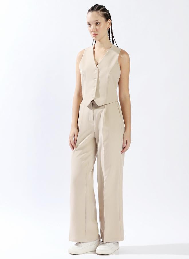 HIGH STAR U-Neck Sleeveless Waistcoat With Trouser Co ord set - Image 3