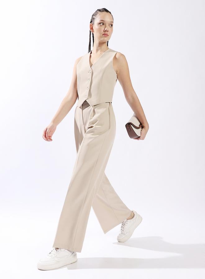 HIGH STAR U-Neck Sleeveless Waistcoat With Trouser Co ord set - Image 2