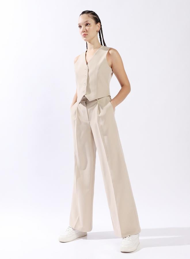 HIGH STAR U-Neck Sleeveless Waistcoat With Trouser Co ord set - Image 1