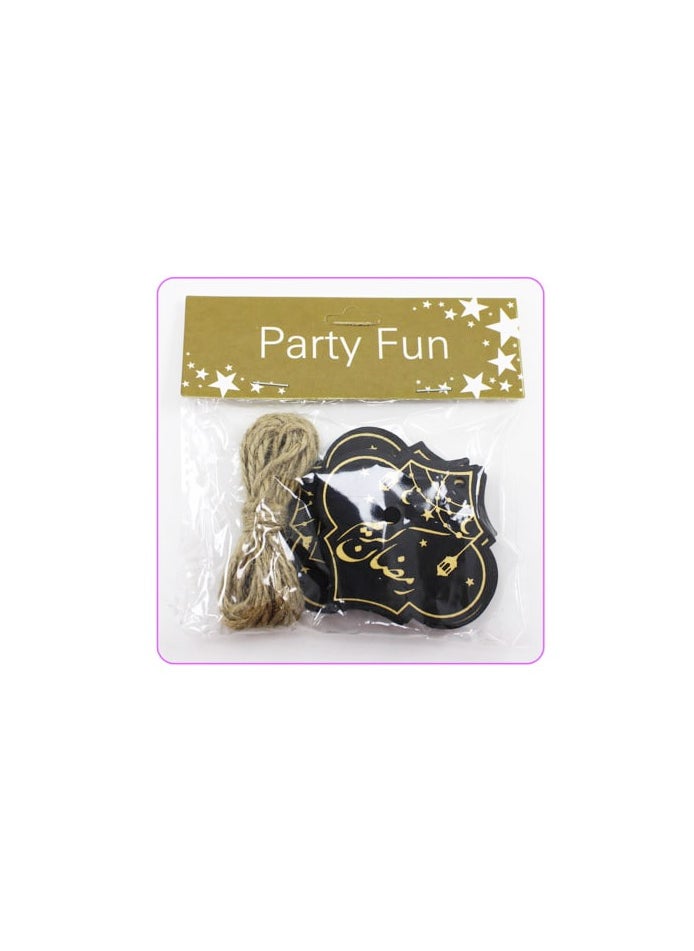 PARTY FUN Ramadan Kareem Arabic Gift Tag 7cm, Set of 6 in Elegant Black for Your Thoughtful Gifts  - Image 3