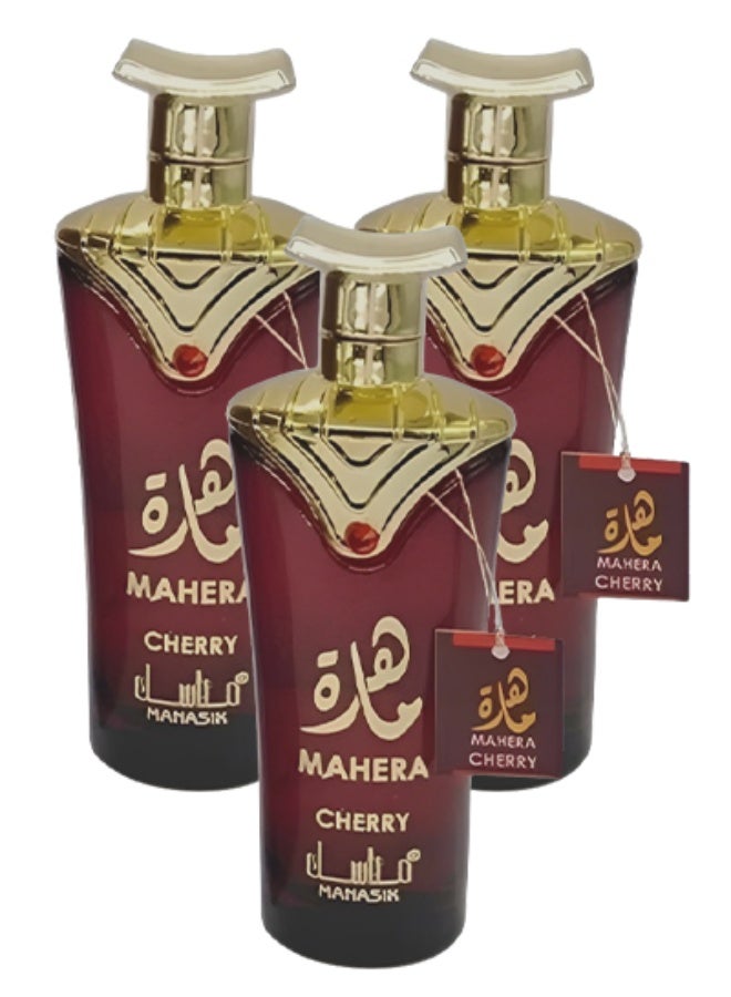 مناسك 3 قطع عطر ماهيرا بالكرز للنساء 100 مل - Image 1