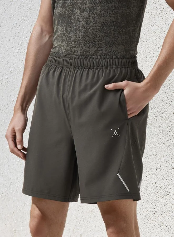 ADOT by Splash Panel Detail Performance Shorts with Drawstring Waist