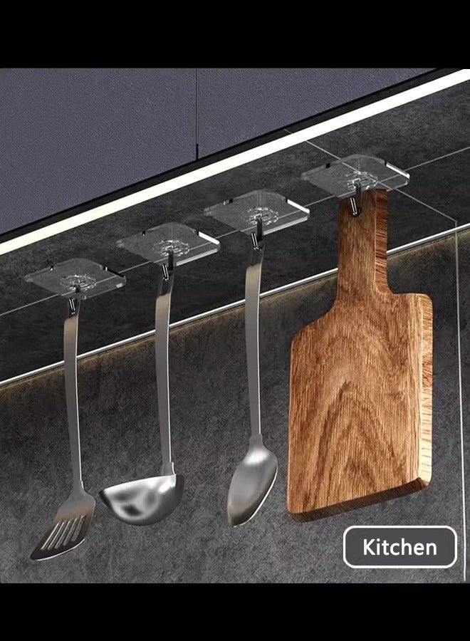 15-Piece Heavy Duty Wall Hooks Transparent 6cm  - Image 3