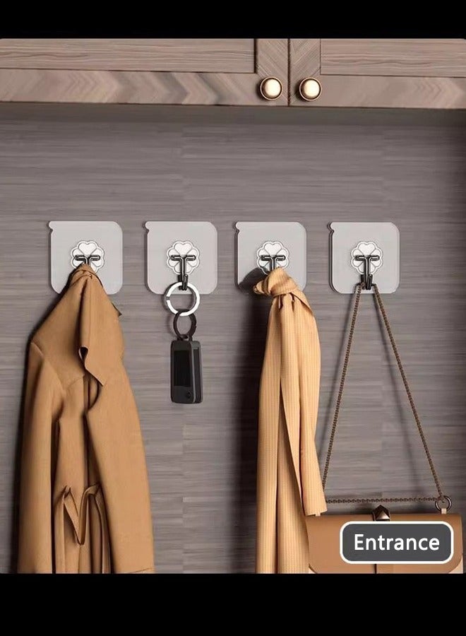 15-Piece Heavy Duty Wall Hooks Transparent 6cm  - Image 5